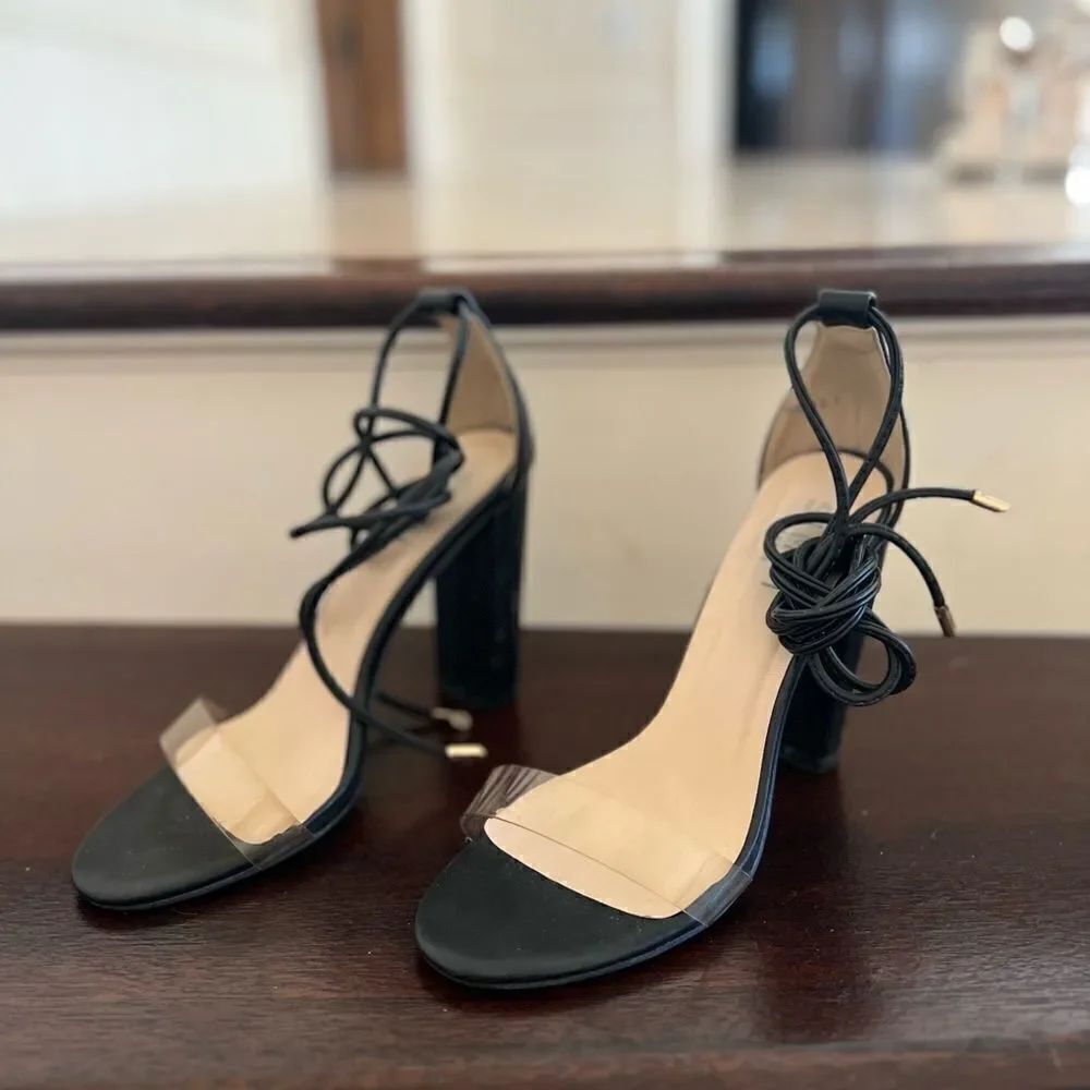 Black Strappy Heels